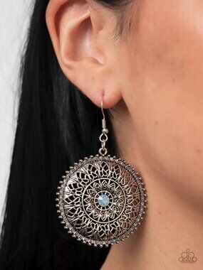 Paparazzi Jewelry Accessories -Spellbinding Botanicals - Blue Earrings - Vintage